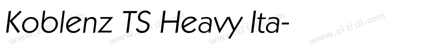Koblenz TS Heavy Ita字体转换